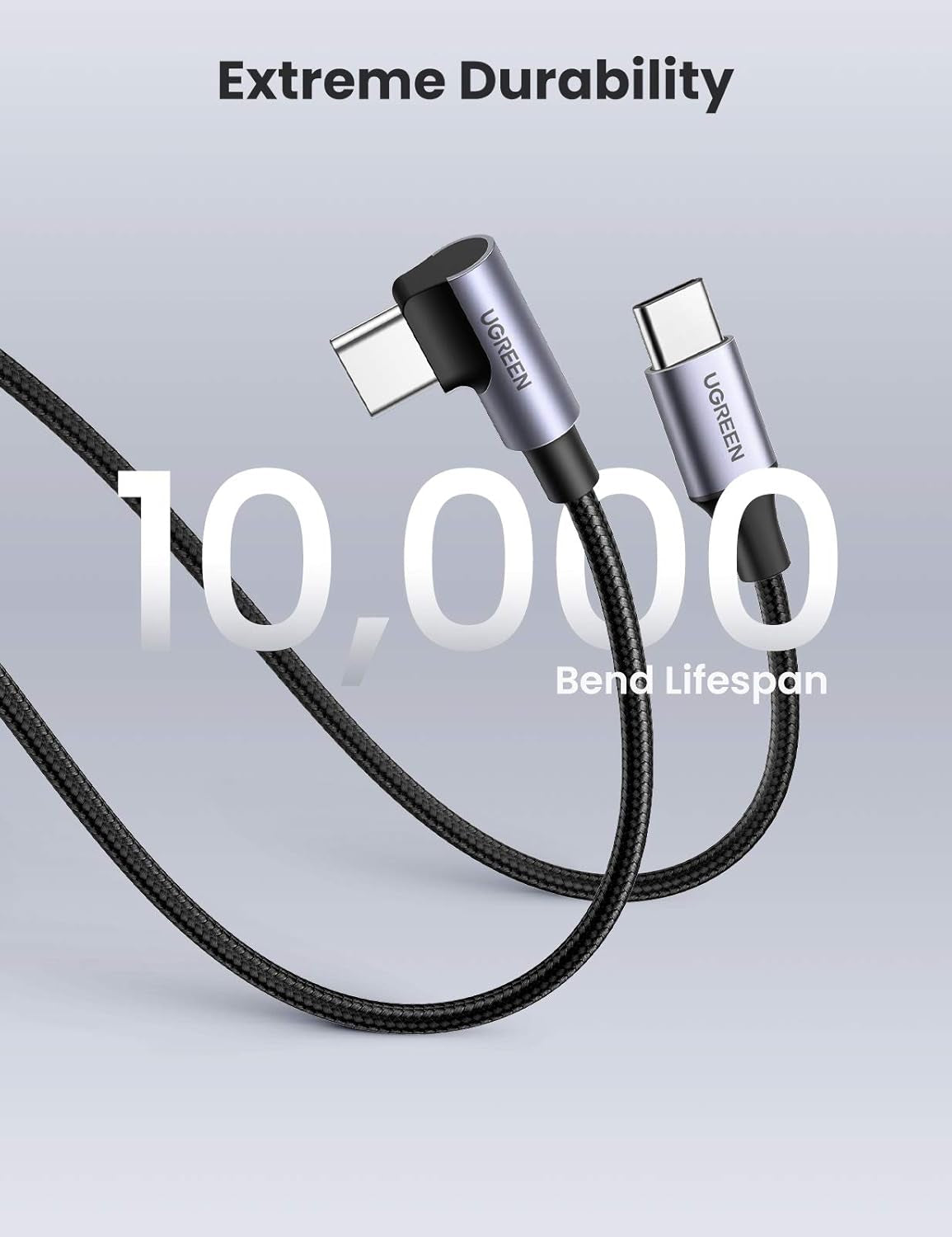 60W USB C to USB C Cable 2Pack Right Angle USB C Fast Charging Cable Compatible with Iphone 15/15 Plus/15 Pro/15 Pro Max/Macbook Pro/Ipad Pro/Samsung Galaxy S23/S22/Z Fold/Z Flip Etc. 6.6FT
