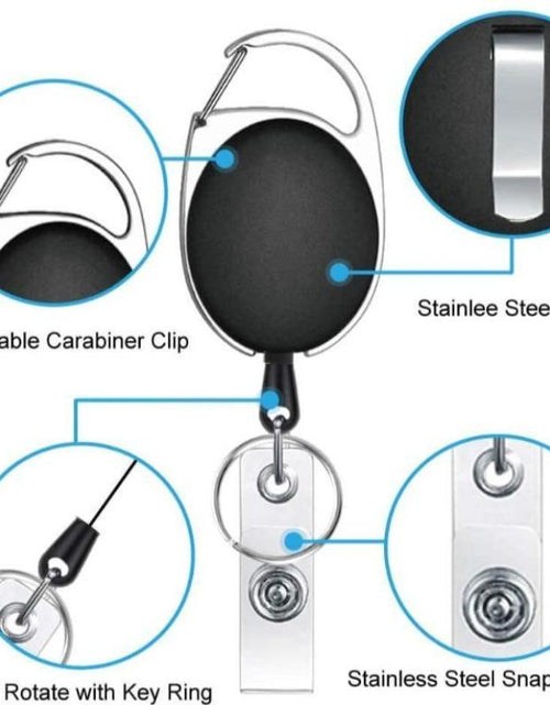 Load image into Gallery viewer, Retractable hoo(key) Keychain Holder and Waterproof Badge ID Card Holder

