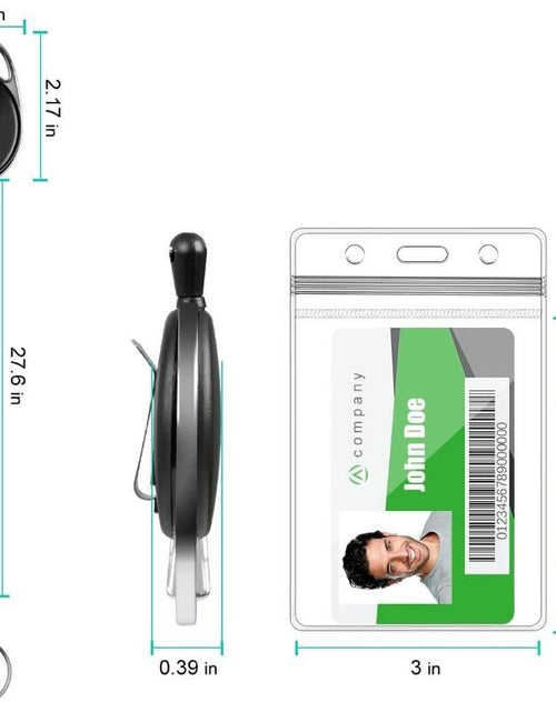 Load image into Gallery viewer, Retractable hoo(key) Keychain Holder and Waterproof Badge ID Card Holder
