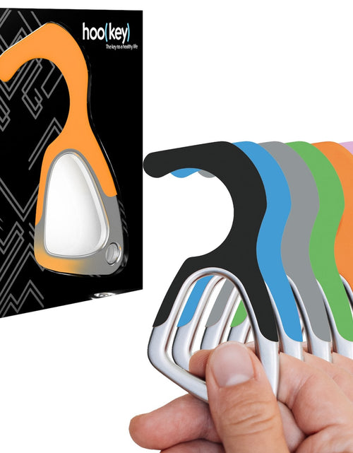 Load image into Gallery viewer, 6 Pack of hoo(key)™ - The Only Patented Antimicrobial Silicone No-Touch Keychain Tool - Value Pack Deal
