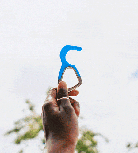 6 Pack of hoo(key)™ - The Only Patented Antimicrobial Silicone No-Touch Keychain Tool - Value Pack Deal