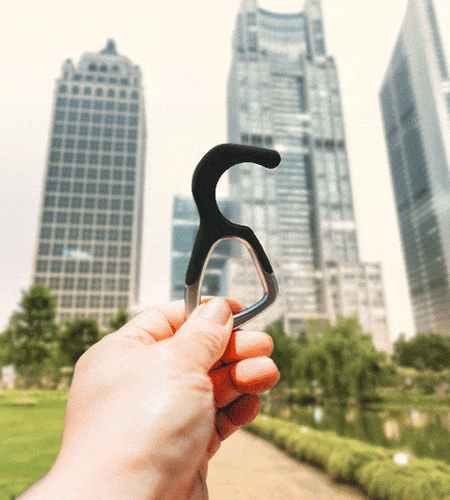 hoo(key) - The Only Patented Antimicrobial Silicone No-Touch Keychain Tool