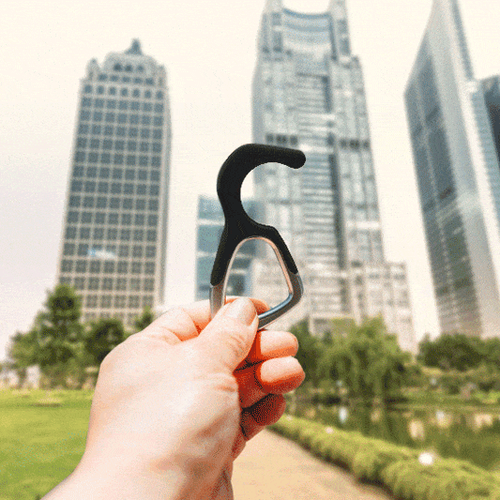 Load image into Gallery viewer, hoo(key) - The Only Patented Antimicrobial Silicone No-Touch Keychain Tool
