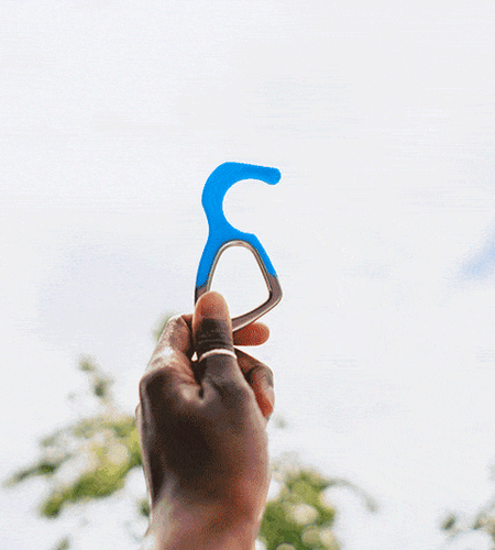 hoo(key) - The Only Patented Antimicrobial Silicone No-Touch Keychain Tool