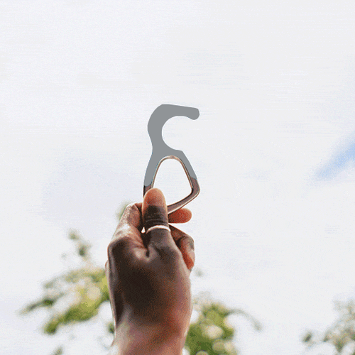 Load image into Gallery viewer, hoo(key) - The Only Patented Antimicrobial Silicone No-Touch Keychain Tool
